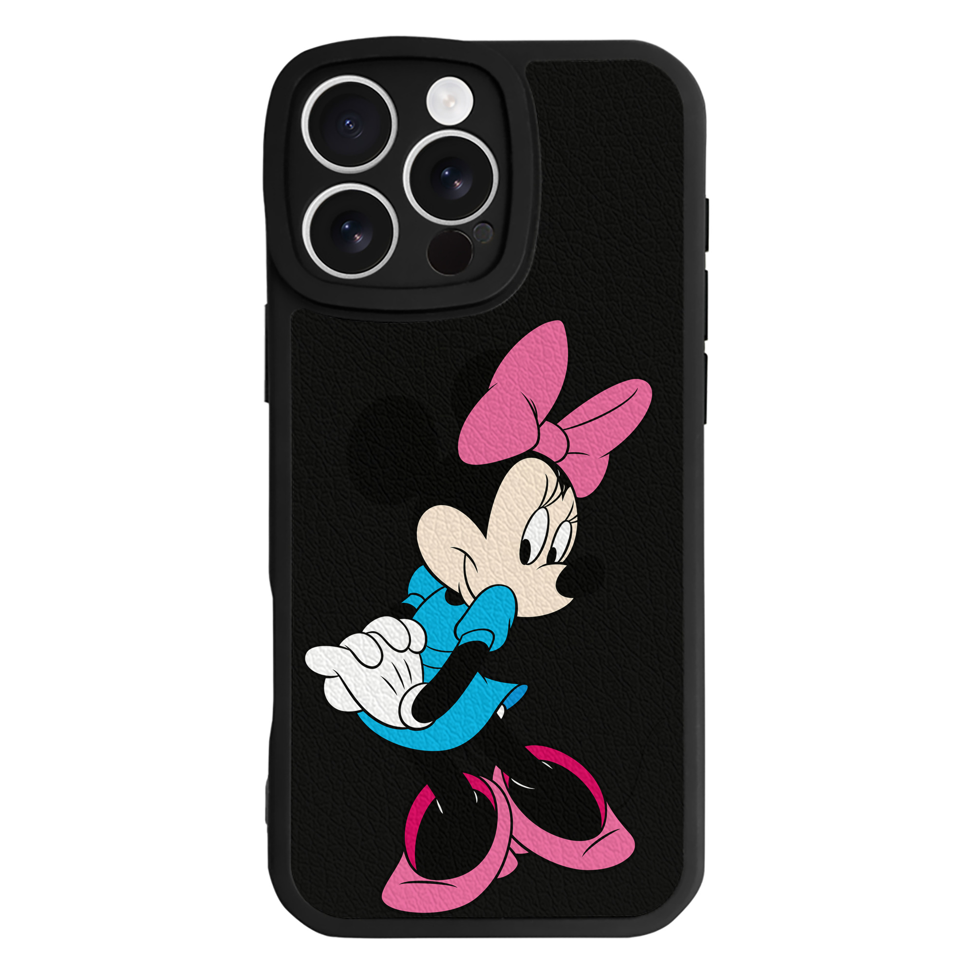 （画像用） ミッキーマウス Mickey Mouse 【iPhone 16シリーズ対応】シリコンスマホケース（レザー調） 材質：シリコン